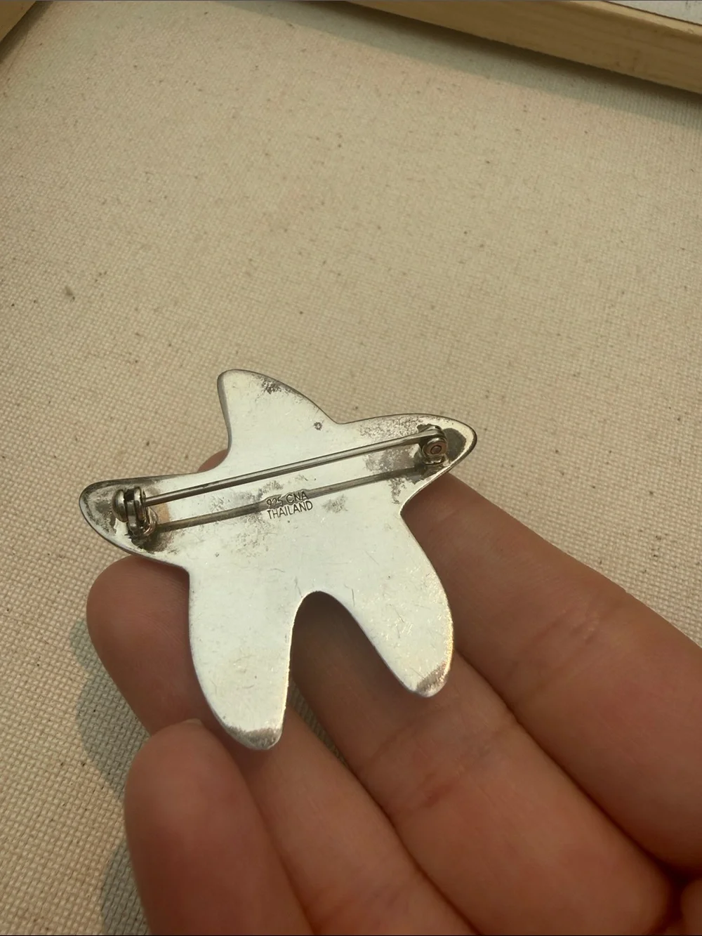 Sterling Silver 925 Thailand Starfish Brooch